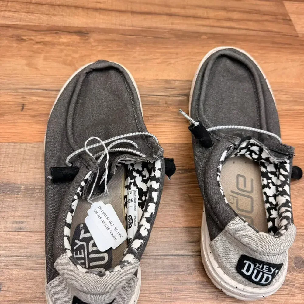 Hey Dude Mens size 8US 7UK Wally Stretch Canvas Casual Slip On Shoes